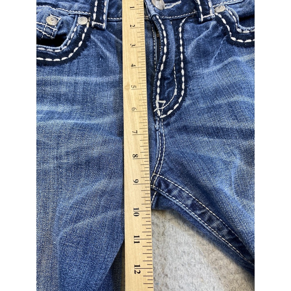 Miss Me Jeans‎ Womens 28 Blue Boyfriend Capri Distressed Contrast Stitching - Picture 11 of 12